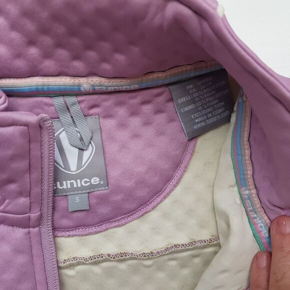 SUNICE Women's Quilted Foam Sports Jacket Lilac and White Size Small - Picture 4 of 16